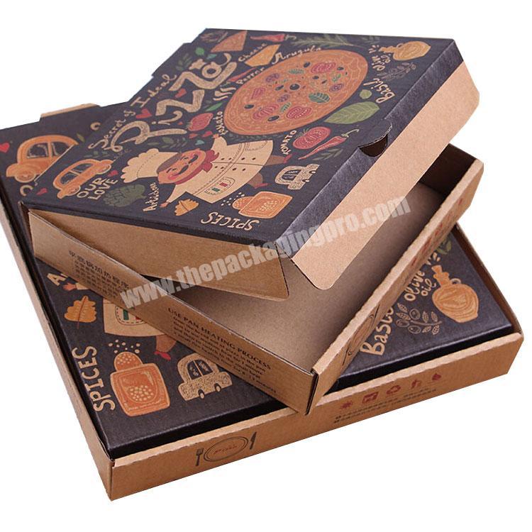 Take Away Eco Disposable Cardboard Recycle Paper Pizza Corrugated Box with high quality