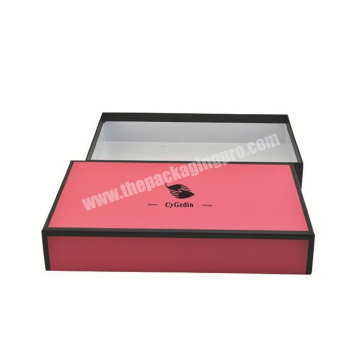 Luxury Top and Bottom Cardboard Gift Box Custom Kraft Heaven Lid and Base Earth Cover Rigid Garment Packaging Paper Boxes CN;GUA