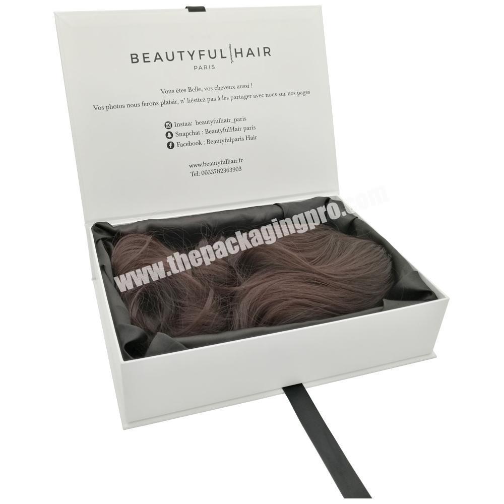 Custom luxury gift cardboard hair bundle packaging boxes