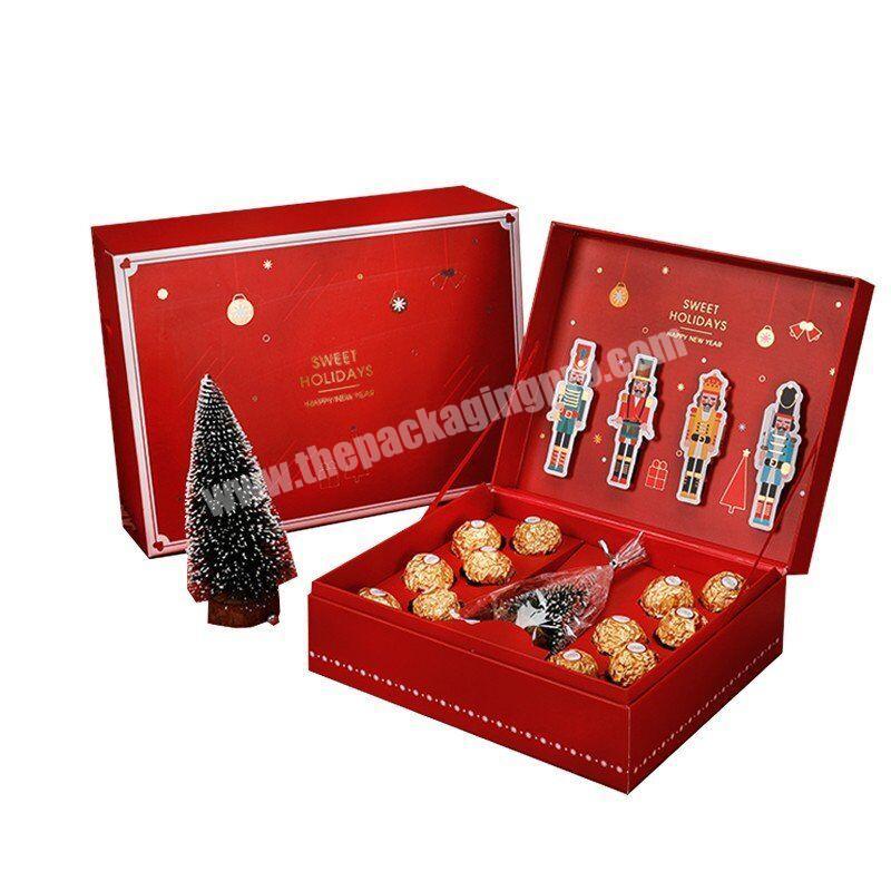 Wholesale custom magnetic cardboard paper divide inside chocolate balls/candy  box