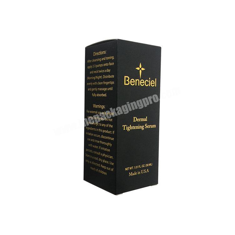 mengsheng hot stamping gold black card gift custom packing essential printing packaging hair oil box