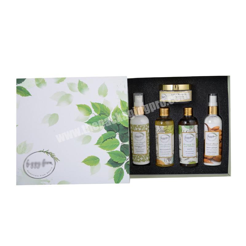 Customize box for cosmetics print paper skincare packaging box lady's skincare packaging set