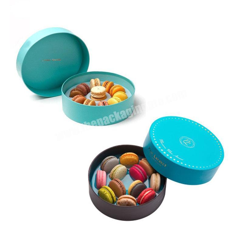 High quality luxury factory price customized size printing color round macaron box