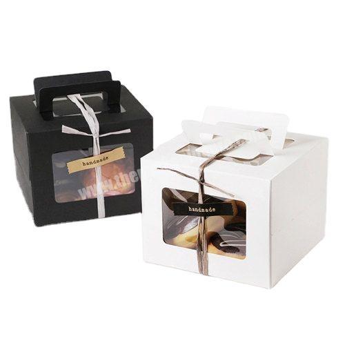 Wholesale transparent cake box custom wedding cake box exquisite cake box with handle