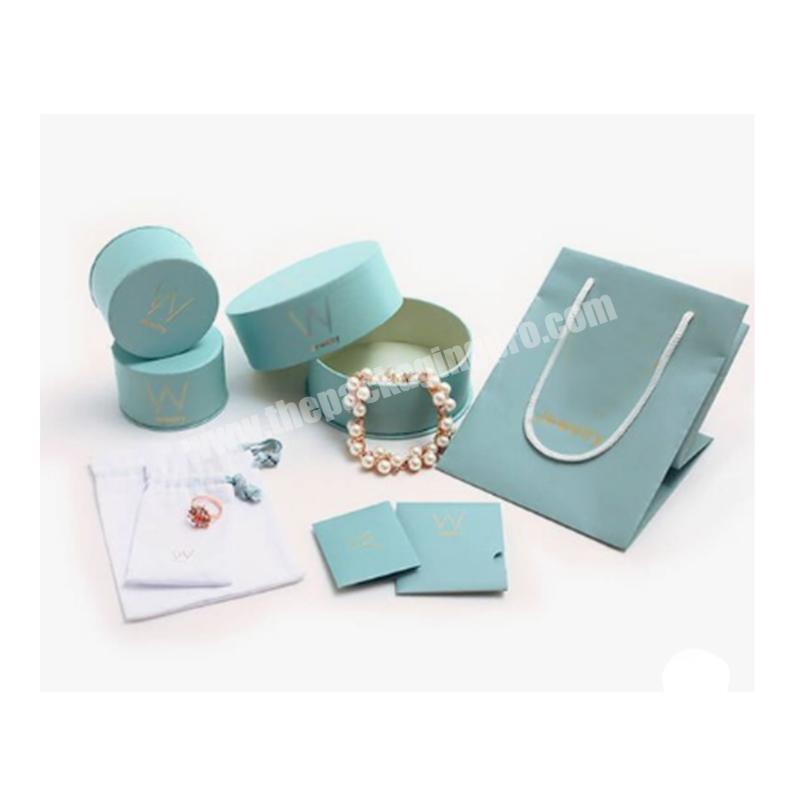 Hot sale custom printed round shaped cardboard paper jewelry ring / earring packaging box luxury