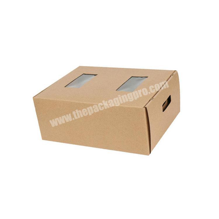 Brown Varnishing Dress Front Tuck Packaging Home Depot Cardboard Boxes Printed Gift Waterproof Wax Carton Box For Frozen Meat