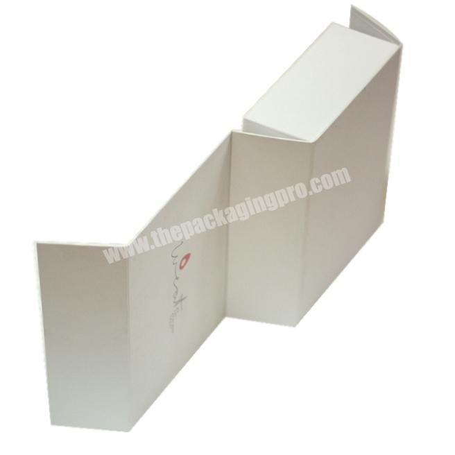 Logo Grey Board 4 Color Glossy Makeup Ribbon Tie White Matt Lamination Folding Fancy Cake Kraft Paper Clothing Foldable Box