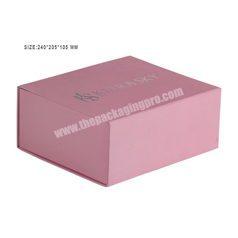 Custom Luxury Pink Holographic Foldable Paper Gift Box Packaging Boxes