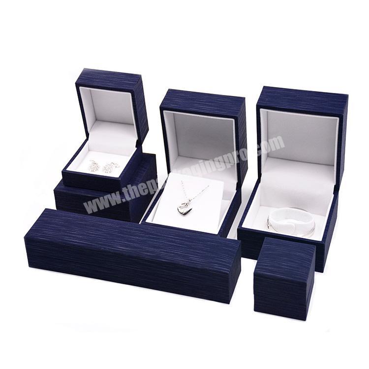 Color Embossing Packaging Jewellery Gift High Quality Custom Black High-End Necklace Jewelry Box