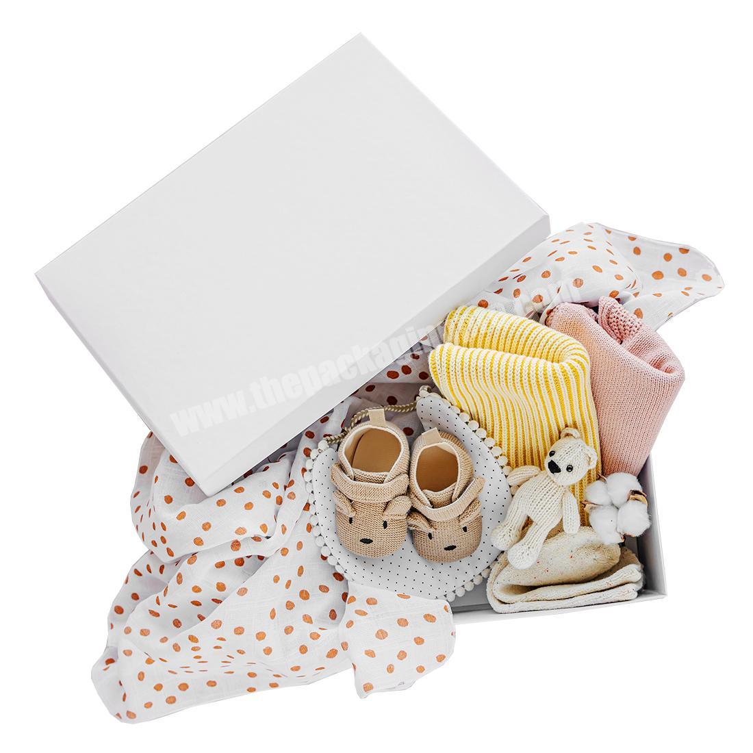 Custom logo big paper newborn clothes gift box