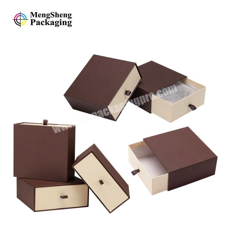 Custom Full Color Sleeve And Inner Slide Single Empty Boxes Packaging Bow Tie Makeup Brush Jewelry Pen Gift Drawer Watch Box