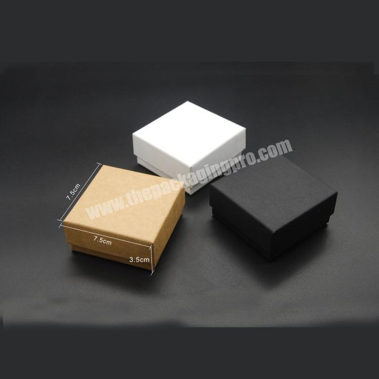 Printed Cardboard Brown Embossing Jewelry Paper Earring Jewellery Boxes Jewelry Box Packaging