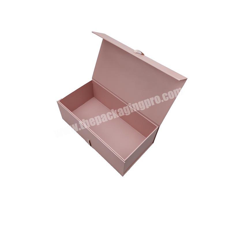 New Brand high quality magnetic lid gift box large pink magnetic gift boxes wholesale
