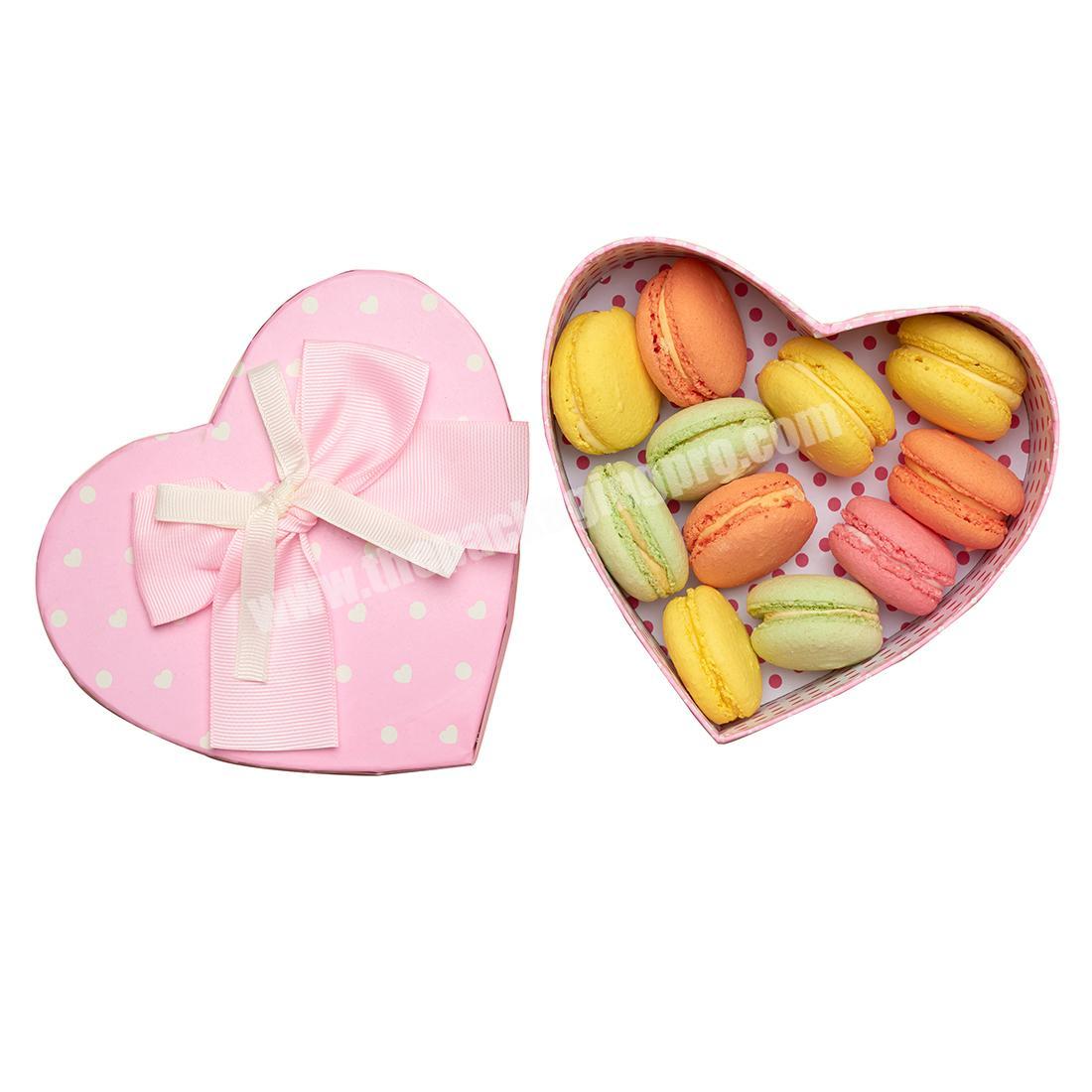 Custom logo heart shape small biscuits cockies paper box