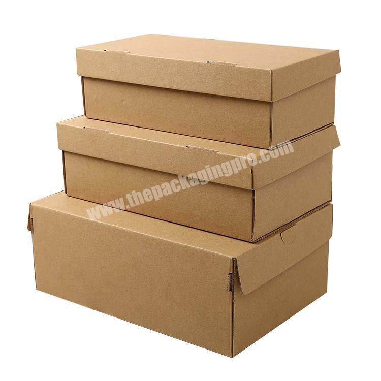 High Quality White Embossing Shoes Cardboard Packaging Corrugated Paper Boxes Cheap Price Shoe Box