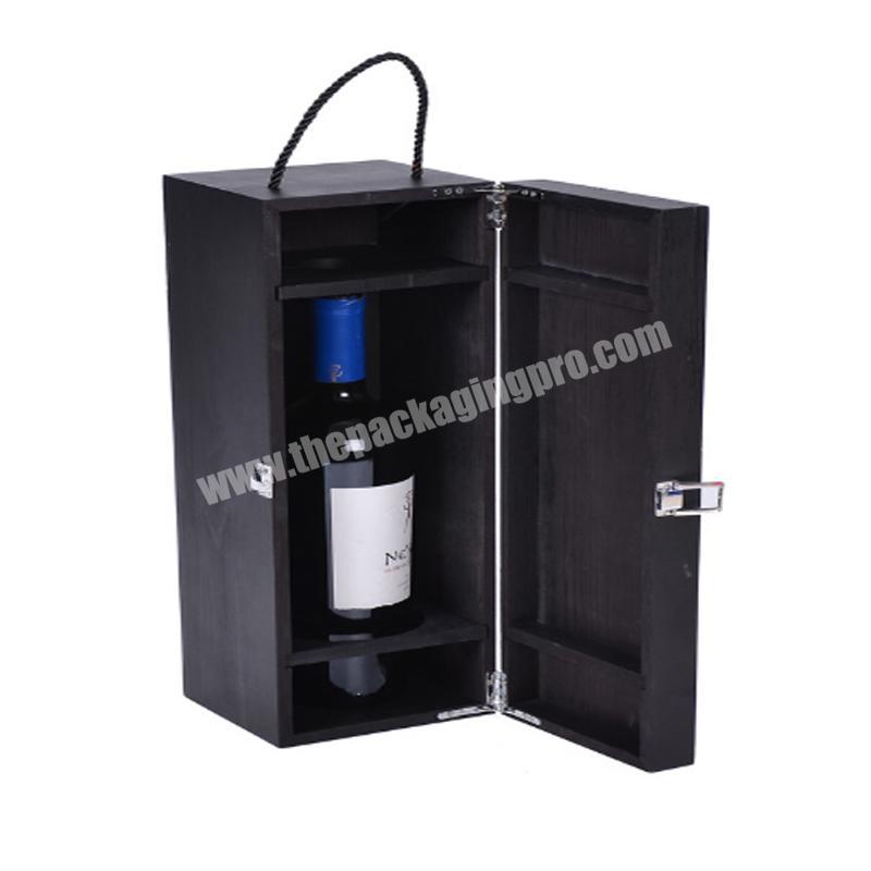 Luxury high-end wooden material rectangular wine box for wine packaging