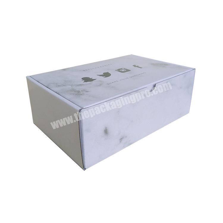 Professional Factory  4C printing marble grain marbling color corrugated custom printed mailer boxes