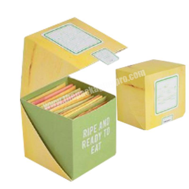 Food grade craft paper custom empty cardboard tea/coffee bag gift packaging box