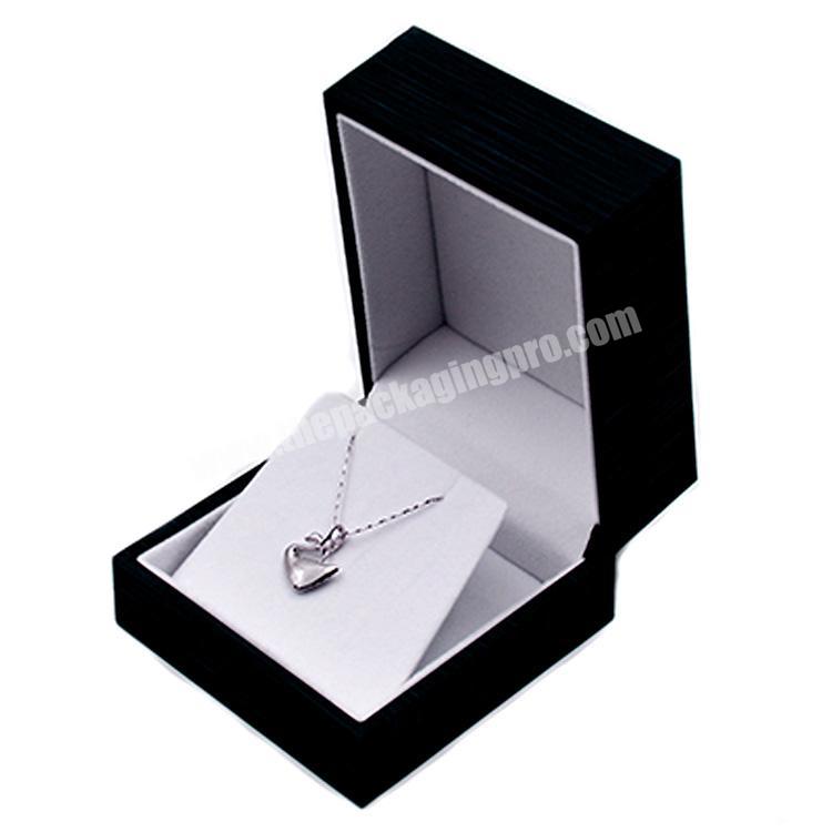 Empty Paperboard Plain Black Chocolate Velvet Tab Slide Out Open Good Quality Paper Gift boxes packaging Drawer Jewelry Box
