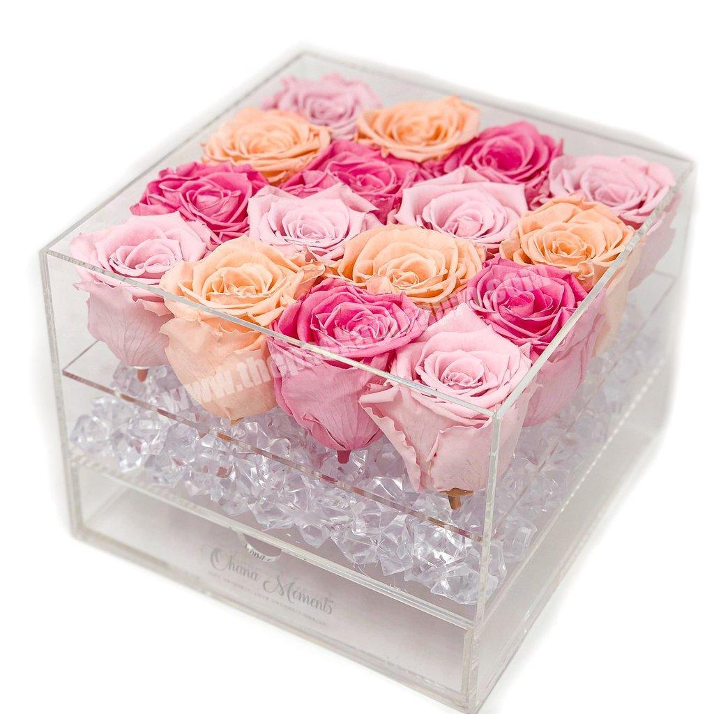 2021 hot sale in Amazon and Ebey custom forever roses preserved flower with champagne/yellow/white