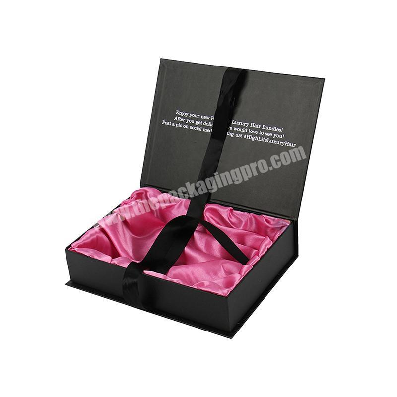 Wholesale Custom Magnetic Hair Wig Packaging Box With Clear Lid Gift packaging box
