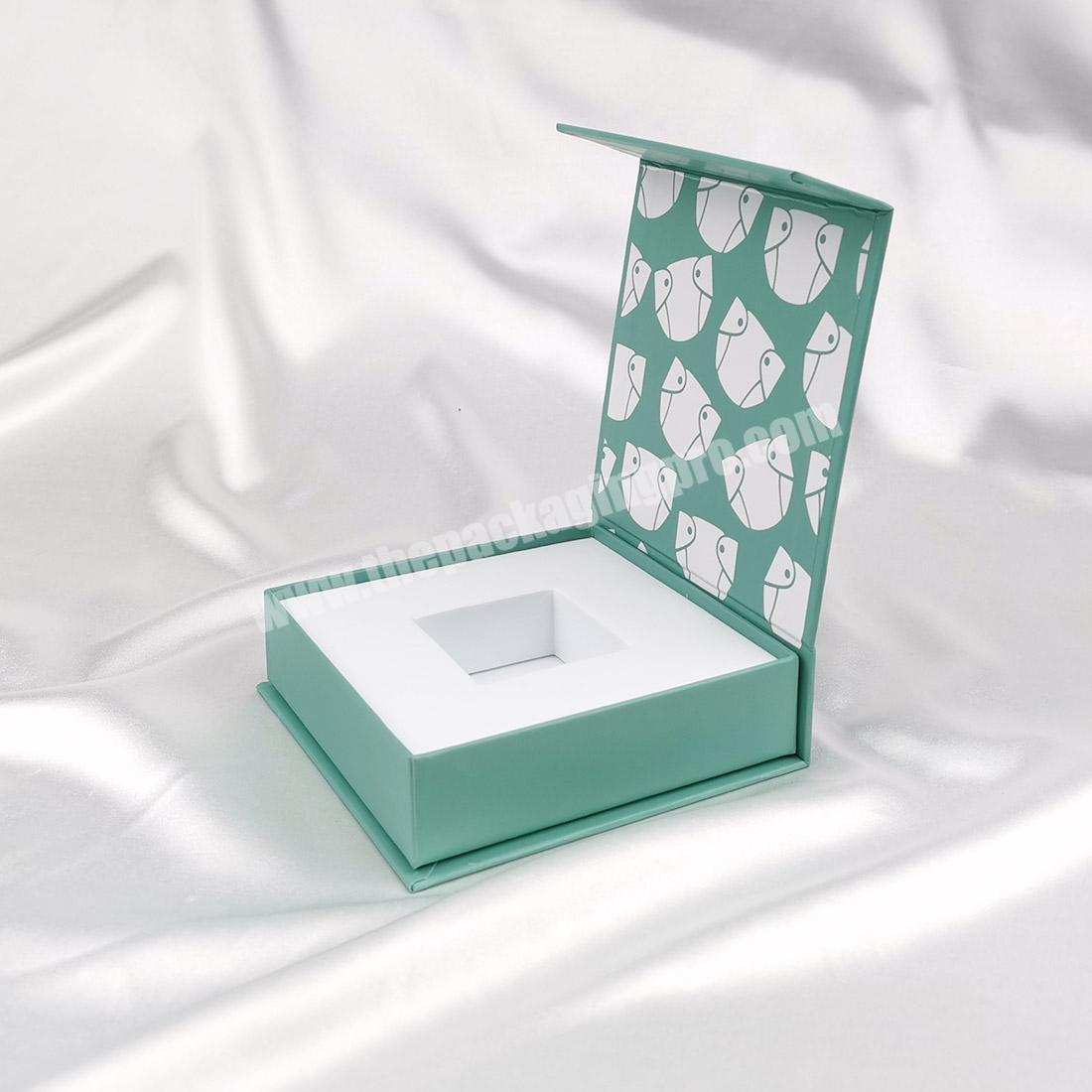 Logo Printed Small Magnetic Mint Green Box For Nose Clip