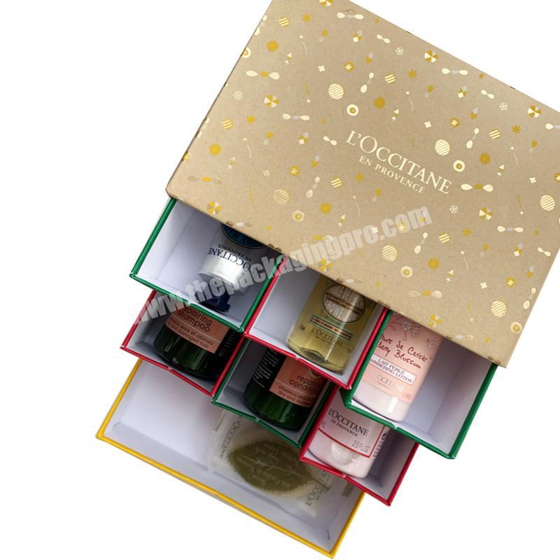 Full printed cosmetic storage gift box advent calendar box for perfume