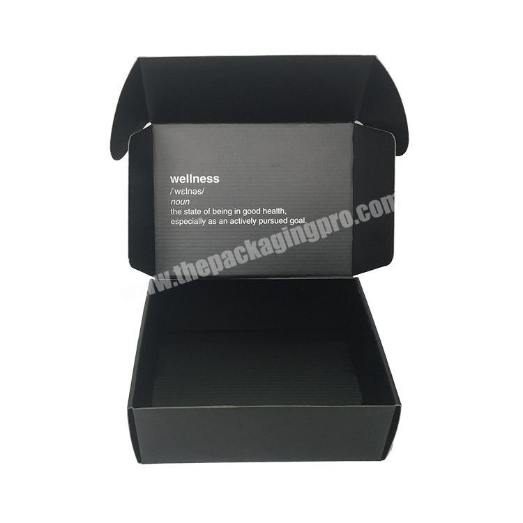 Mailer Logo Cardboard Black Paper Packaging Professional Made Corrugated Carton Subscription Box Custom