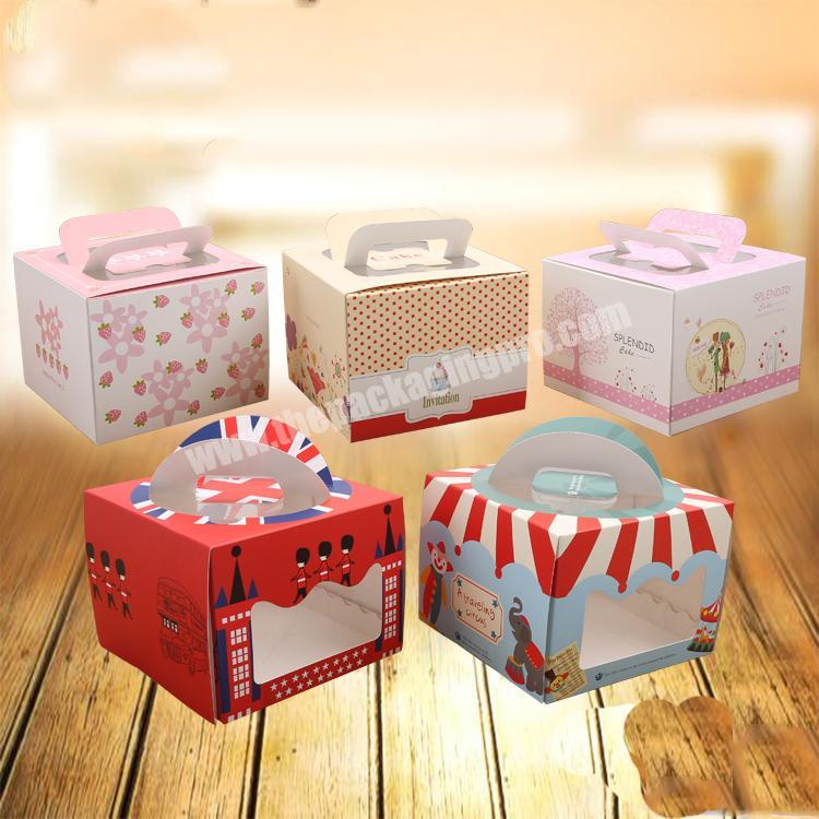 High Quality Corrugated Brown Uv Coating Cupcake Gift Boxes For Cheese Packaging Eco-friendly Cup Cake Box