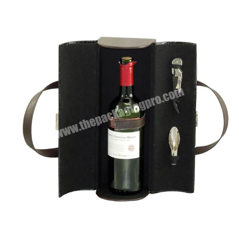 Custom Luxury red paper cardboard for bottle wine magnetic folding wine gift box