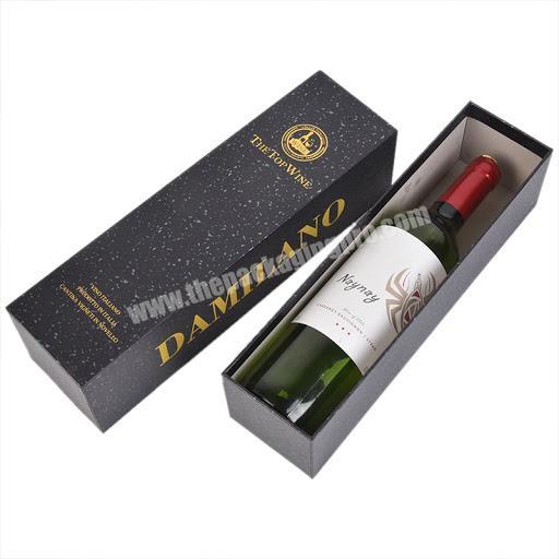 Customized wholesale design logo lid and base paper wine boxes wine package box wine box
