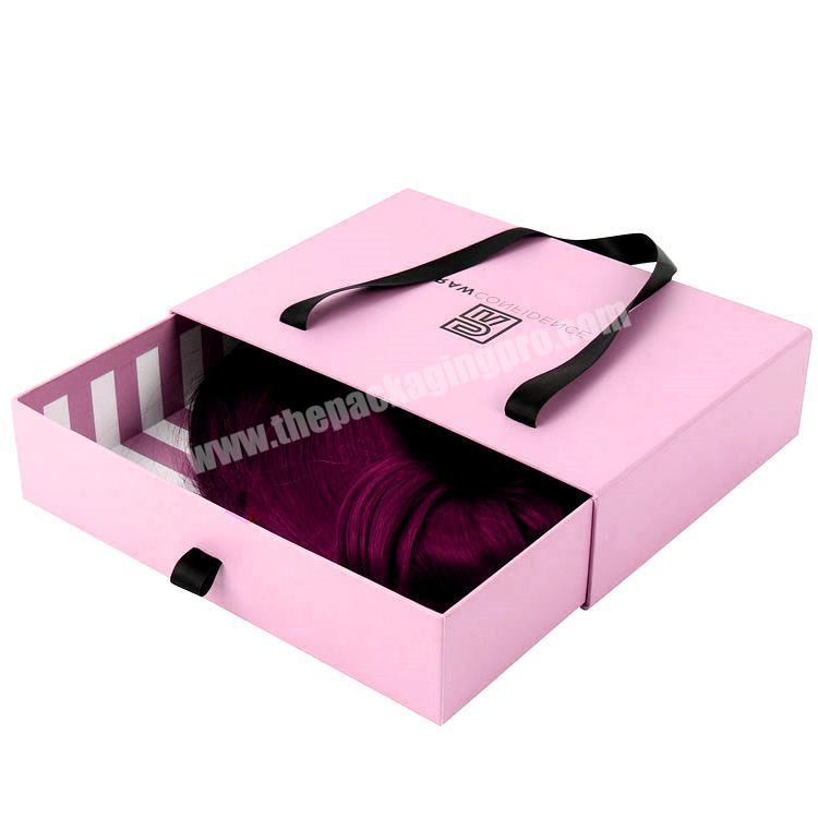 mengsheng CNY hot red customized corrugated tuck top new design accessories hair bundle packaging box