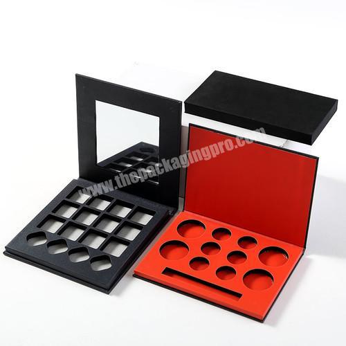 Wholesale Private Design Cosmetic Eyeshadow Empty Palette Cardboard MakeUp Box