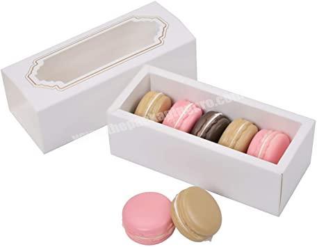 Wholesale box for macarons handmade macaron packaging box gift macaron boxes with clear window