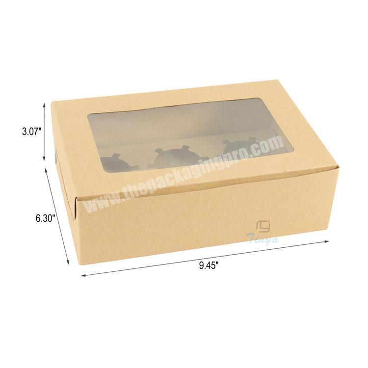 custom packaging kraft paper box with window