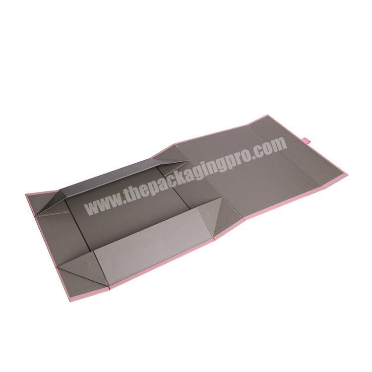 Red Matt Lamination Jewelry Packaging Electronics Product  Closure Tie Packing One Piece Folding Box Foldable Paper With Ribbon