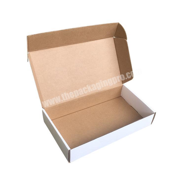 Professional factory popular plain white or brown corrugated ecomerce cardboard roll end front tuck postal cardboard box