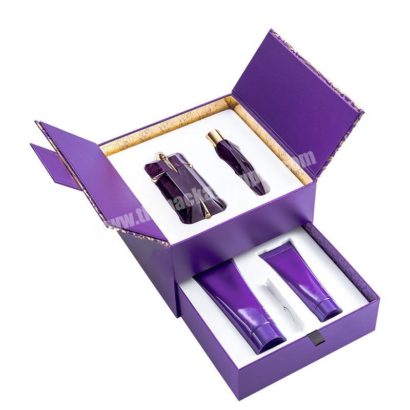 Luxury glass bottle cosmetic packaging box skin care paper box packaging cosmetic gift packaging box