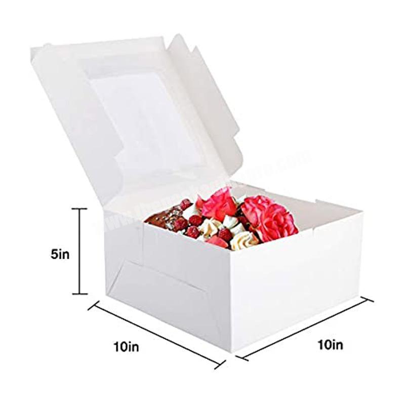 Factory Direct sales simple white style foldable customizable size birthday cake gift box