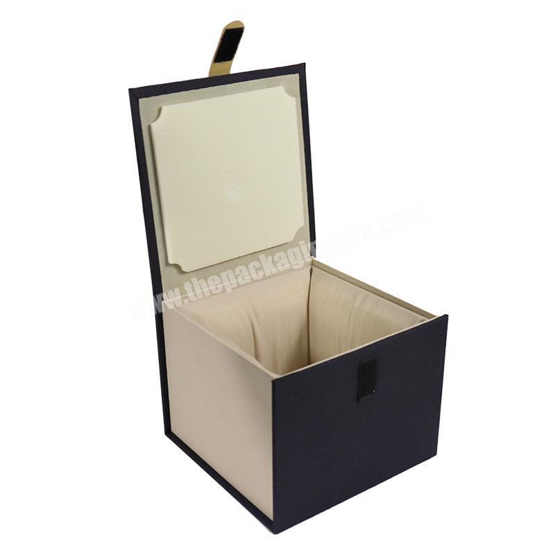 Square Shaped Single Watch Wooden Storage Box Luxury Jewelry Watch Packaging