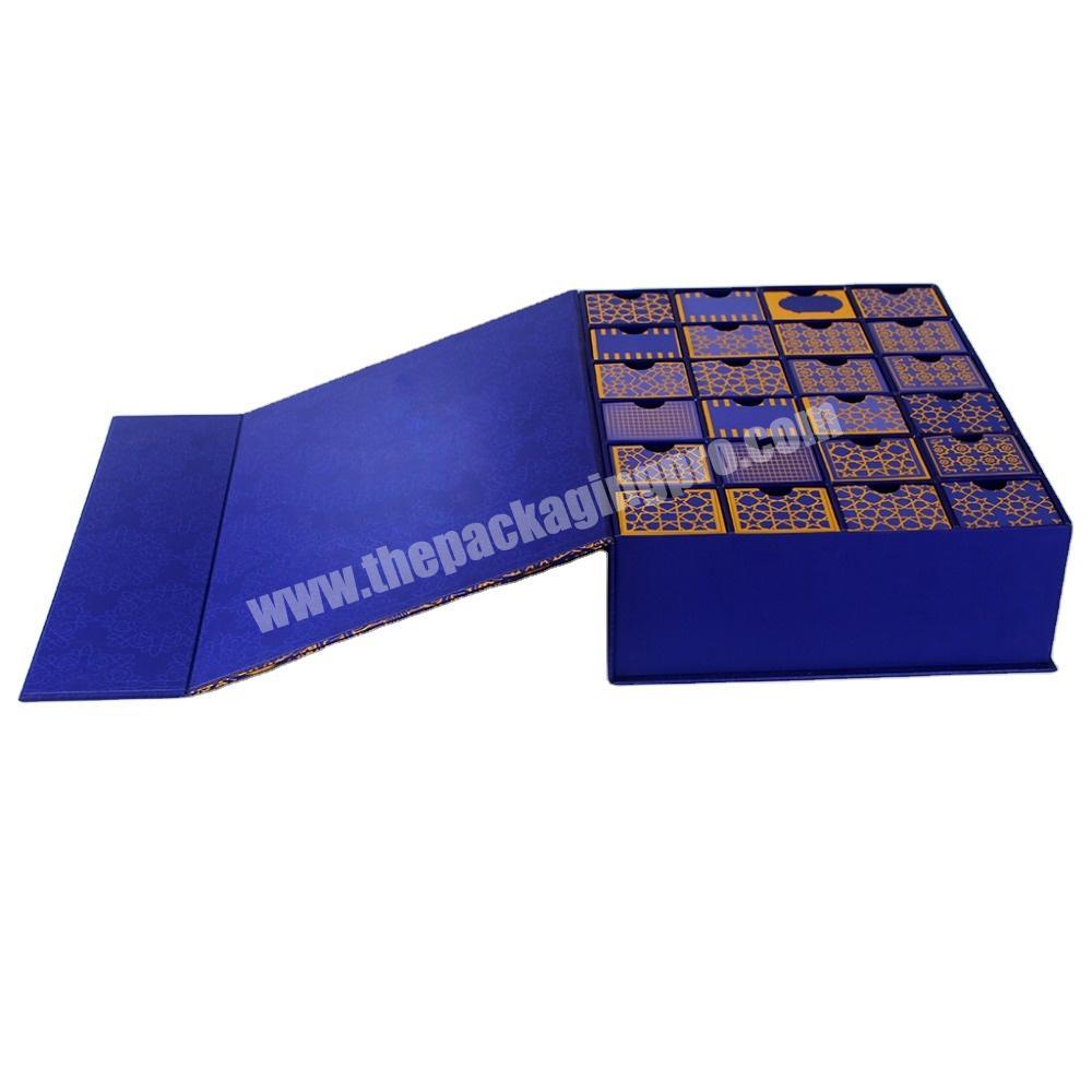Custom rectangular Drawers Packaging  chocolate Gift Boxes Handmade Advent Calendar box
