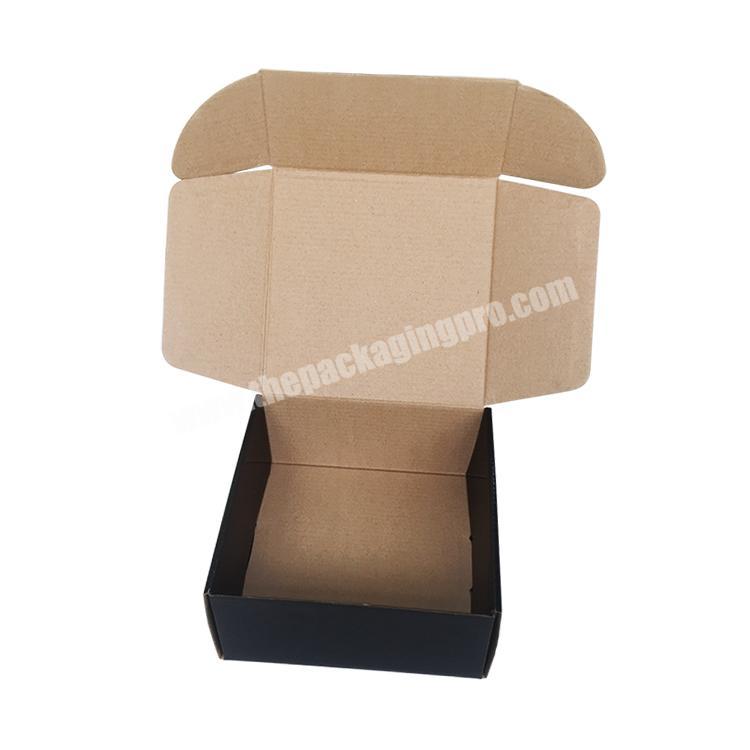 Recycled Corrugated Black Uv Coating Shoe Postage Paper Shipping Packaging Gift Rustic White Cardboard Mailing Postal Box