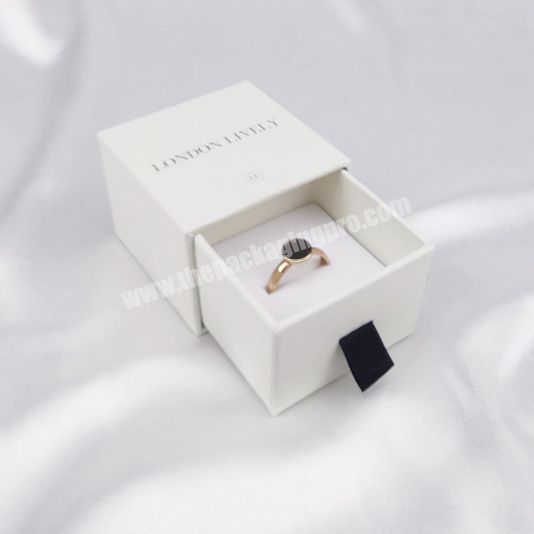 Custom logo mini jewellery paper drawer box for ring