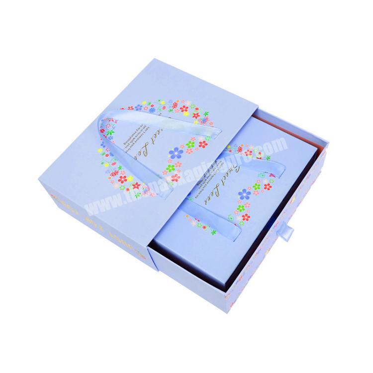 Professional China supplier custom cardboard drawer gift box packaging with handle