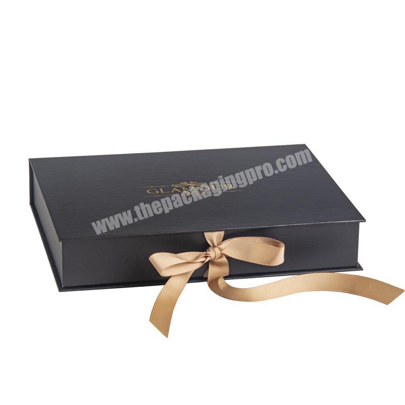 Customized Luxury Glitter Cardboard Gift Paper Boxes Bundle Hair Extension Packaging Box With Logo