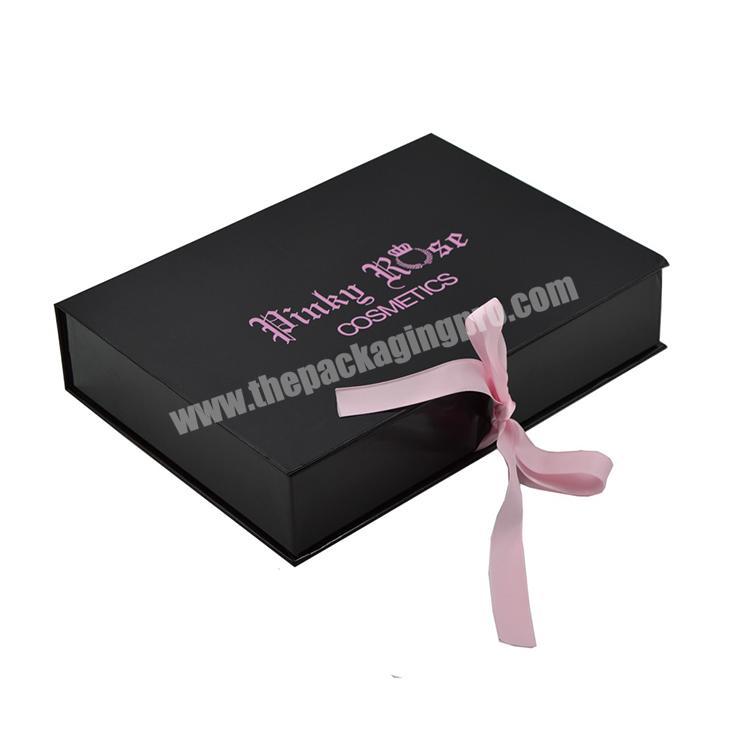 Wholesale Custom Paper Packaging Magnetic Closure Gift Box with Ribbon