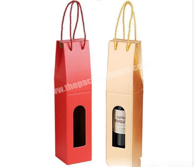 2021 hot sale in Amazon and Ebay  custom handle  gift wine boxes with windows