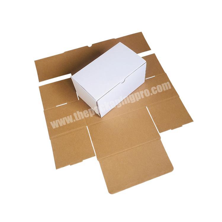 Professional factory popular plain white or brown corrugated cardboard tuck top tap lock ecommerce mailing boxes