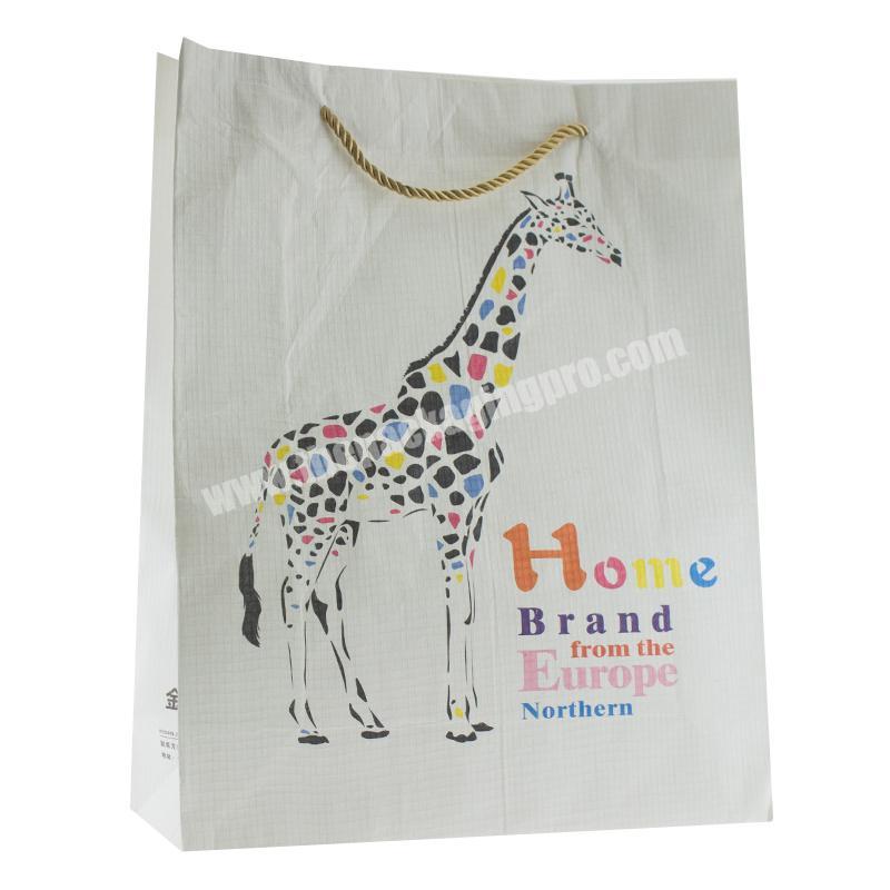 2020 Custom printed Colorful Giraffe  Special gift Paper packaging  Bag with Handle