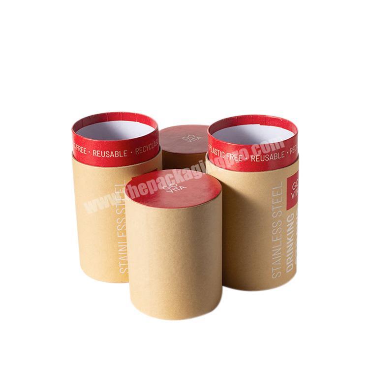 2020 New Style Kraft Paper Round Box Gift Box Customized, Cylinder Paper Box With Own Logo